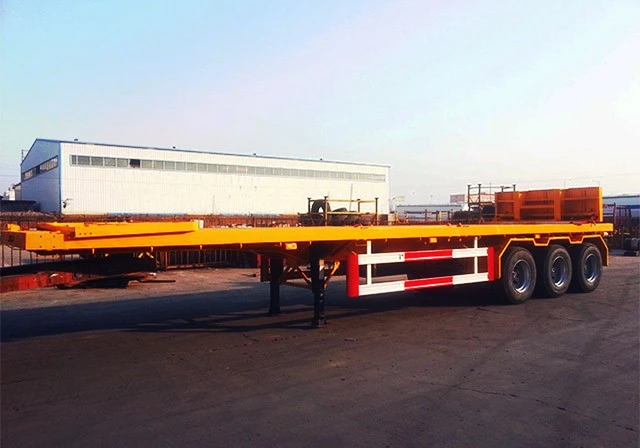 Kína Hot Sale Flatbed Tractor Trailer Með varanlegum gæðum