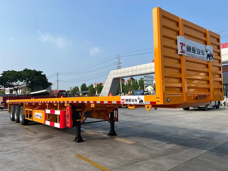 3 ás fuwa flatbed hálf kerru með stiganum